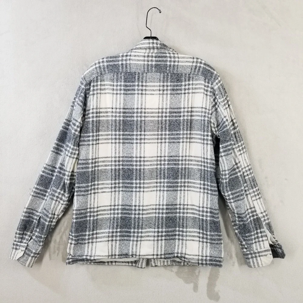 Banana Republic Shirt Men M Flannel Camden Fit Thermal‎ Lined Pockets Shacket